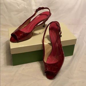 Kate Spade Elana Ruby Crocodile Heel
